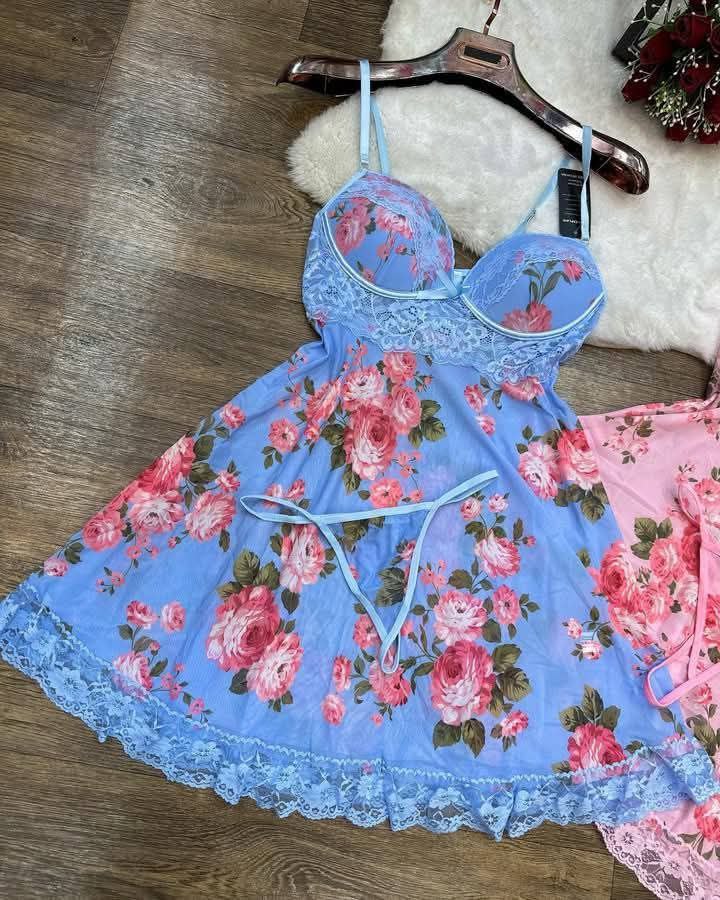 Nuisette Courte Style Bustier Floral – Collection Printemps